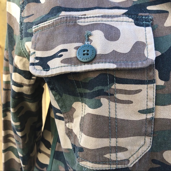NWT SANCTUARY WAR IS OVER CROP CAMOUFLAGE JACKET - Picture 4 of 5